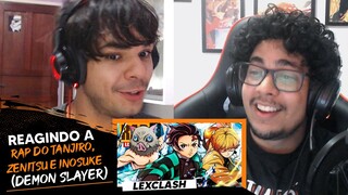 NÓIS REAGE AO Rap do Tanjiro Zenitsu e Inosuke  Demon Slayer (NOITE DE CAÇA)