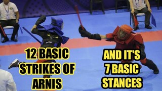 12 BASIC STRIKES AND 7 BASIC STANCES OF ARNIS