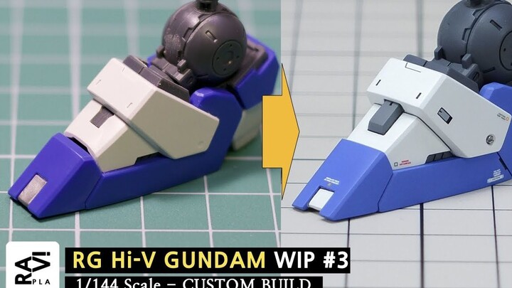【RAVI PLA】大神教你刻线改件系列：万代 RG Hi-v 海牛高达 刻线改造教程——第三期