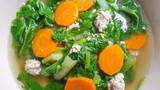 ต้มจืดผักกาดขาวหมูสับ เมนูง่ายๆ พร้อมสูตรและวิธีทำ Romaine Lettuce Soup | Thai Food | Thai Recipe