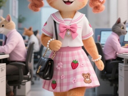 Today I’m wearing a JK uniform and tidying up the frog.