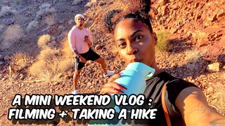 A MINI WEEKEND VLOG | FILMING + TAKING A HIKE