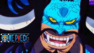 Fitur One Piece #998: Buah Ikan Binatang Fantasi Naga Biru Kaido