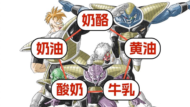 Ketika tim khusus Ginyu menyebutkan asal-usul nama mereka, kesan lucunya langsung berlipat ganda