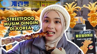 STREETFOOD MUSIM DINGIN DI KOREA ❄️ UPDATE! MUKBANG JAJANAN BARU 🇰🇷 SAMBIL TURUN SALJU! 😍