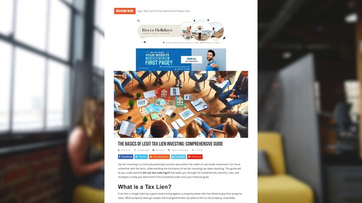 Basics of Legit Tax Lien Investing | Real Estate Investment