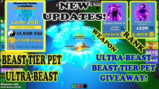 FULL SET OF LVL 200 ULTRA-BEAST PET BEAST TIER! NEW UPDATES!  - ROBLOX NINJA LEGENDS