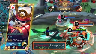 THIS IS HOW TOP 1 GLOBAL AKAI PLAY!|SAVAGE RANK GAMEPLAY!! | NEW BUILD | MLBB