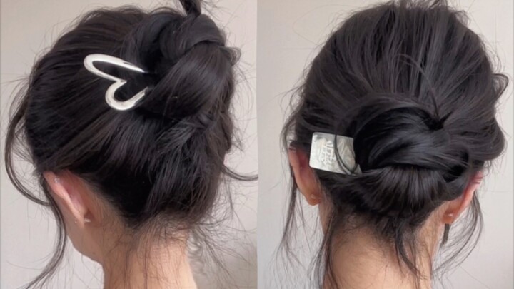 Cara baru untuk menata rambut yang sulit lepas❗ Satu cara, berbagai gaya sanggul✅