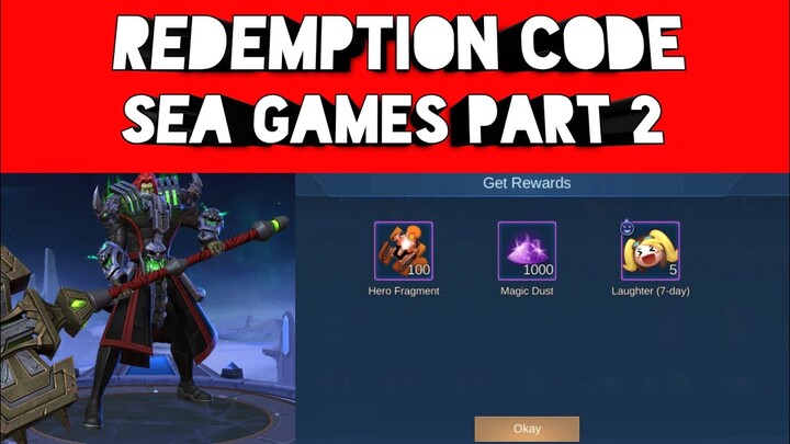 REDEMPTION CODE | SEA GAMES PART 2