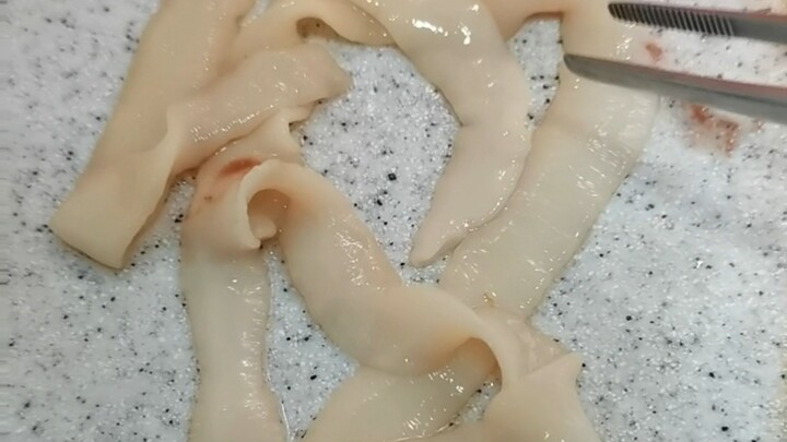 Khi tôi mổ một con cá chép giòn, tôi thấy một số sợi mì cắt lát đang chuyển động (sán dây lưỡi)