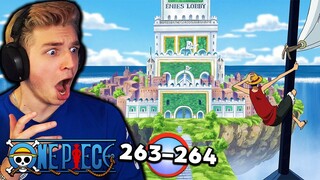 ARRIVAL AT ENIES LOBBY!! | One Piece Episode 263-264 REACTION