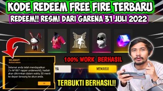 KODE REDEEM FREE FIRE TERBARU 31 JULI 2022 HARI INI