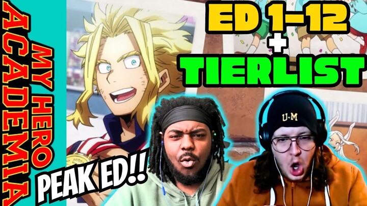 FIRST TIME Reacting To MY HERO ACADEMIA Endings 1-12 Reaction & Tierlist | REVISITED | ‘Shout Baby’