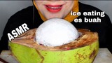ASMR ICE EATING |ES BUAH|| makan es batu ||SEGAR || minuman segar ||es kelapa muda || asmr indonesia