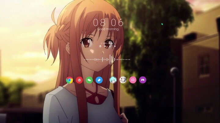 SAOUtils2+Rainmeter+แสดงเอฟเฟกต์เดสก์ท็อปวอลเปเปอร์ สร้างเดสก์ท็อปที่คุณกำหนดเอง