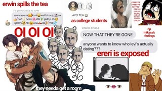 erwin exposes eren & levi ft. ayo tea mfs | 1000 subs special [aot]