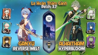 C0 Ganyu Reverse Melt & C0 Alhaitham HyperBloom | La Hoàn Thâm Cảnh Tầng 12 | Genshin Impact 3.7