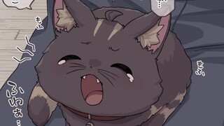 在雨天捡到的小黑猫突然变成了可爱的猫娘美少女的样子6话，一上课就犯困的可爱猫猫