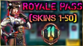 😱ROYALE PASS M11 FULL SKINS 1-50- PUBG MOBILE