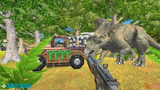 How Long Can I Survive in Jurassic Park with Triceratops. Animal Revolt Battle Simulator