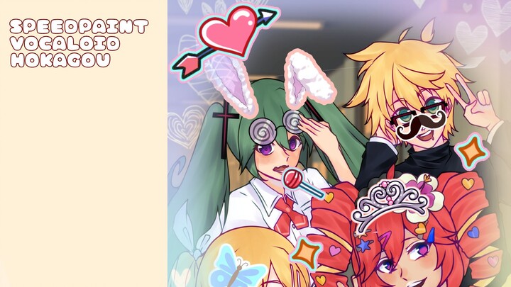 Vocaloid Hokagou feat. Fujo Miku, kudere Rin, echi Len, gyaru Teto
