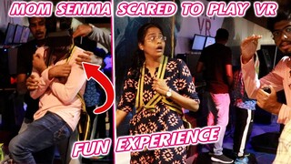 MOM SEMMA SCARED PLAYING IN VR REALITY GAMES || SEMMA FUN ||  Just Banana