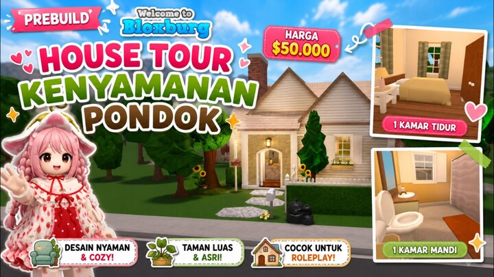 Bloxburg Prebuild House Tour Kenyamanan Pondok $50.000