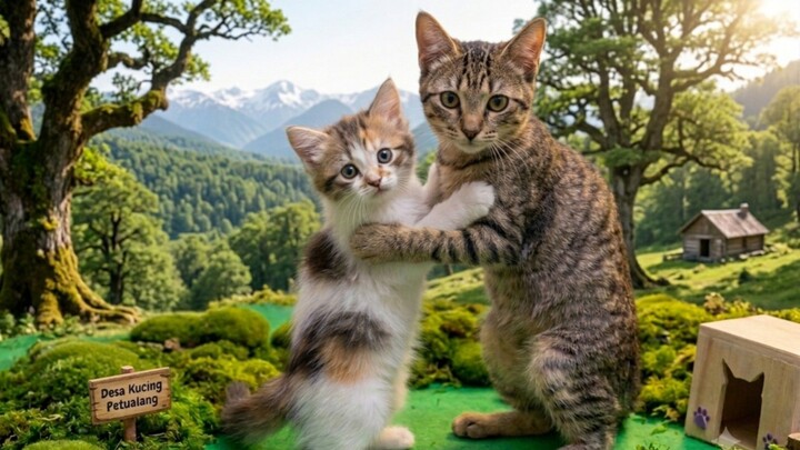 kucing sedang berkarya