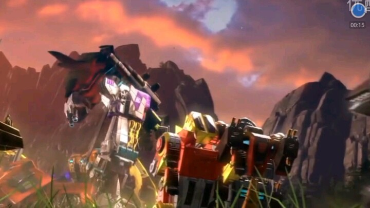 Transformers Earth War Game CG - King Shura kills the leopard with one sword and goes into the sky (