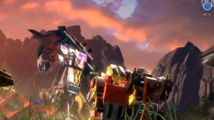 Transformers Earth War Game CG - King Shura kills the leopard with one sword and goes into the sky (