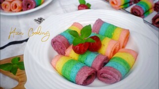 ANTI GAGAL ! BOLU GULUNG MINI RAINBOW |IDE JUALAN | ROLLCAKE RAINBOW