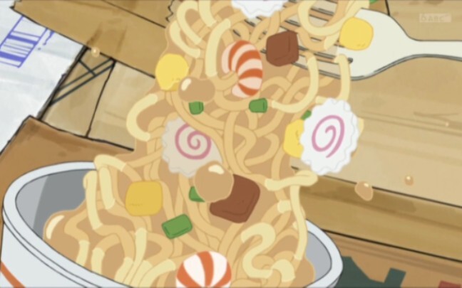 【哆啦A梦美食篇】杯面披萨奶油烤菜拉面点心大餐生日会盒饭，这日本的小泡面那么多料嘛！！