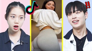 Korean Teens React To Big Bank VS Wear it Big Challenge on TikTok!