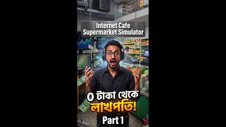 ইন্টারনেট ক্যাফে সুপারমার্কেট সিমুলেটর শুরু করলাম পর্ব ১  #shorts