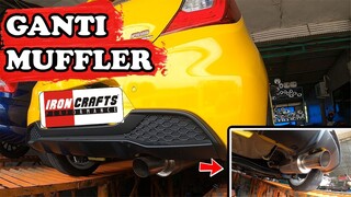 GANTI MUFFLER BRIO | IronCrafts Saisho-R | Oto Vlog #brio #automotive #carvlog #vloggerkepo