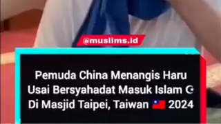 Air mata kegembiraan bila mualaf baru masuk islam. Welcome to Islam, Brother