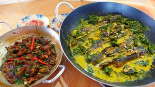 Cha Bắt Cá Lên Ruộng Sau Những Cơn Mưa Lớn Quê Nhà, Cá Trê Đồng Um Lá Cách | MTQH