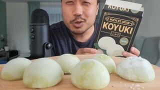 ASMR Mochi Matcha Ice Cream🍡🍨 - Chewy Eating Sounds