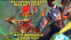 hayabusa dikasih makan terus? auto menggila panen kill, gameplay hayabusa