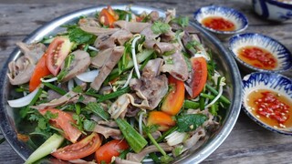 GỎI LÒNG HEO. Cháo huyết nấm rơm - Bin Đen Miền Tây # 327