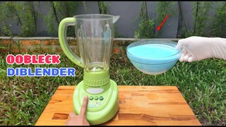 Eksperimen OOBLECK DIBLENDER.. (Non-Newtonian) Cairan yang bisa mengeras dengan INSTAN #oobleck