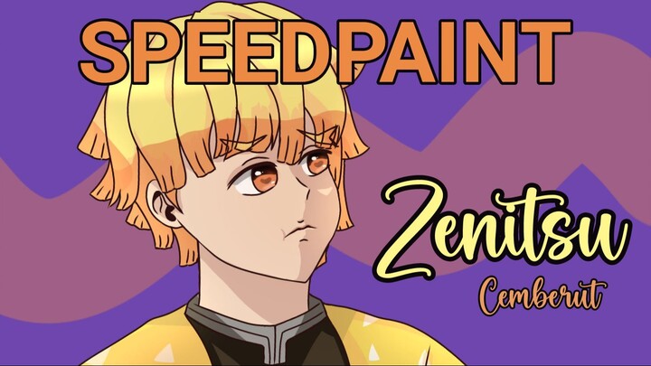 Susahnya Menggambar karakter ini 😣 Zenitsu [speedpaint]