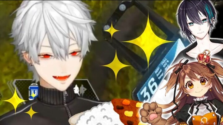 【Kuzuha】Kuzuha eating curry while playing APEX, and the guests examining him