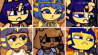 Friday Night Funkin' - Camel but everytime it's Ankha turn a Different Skin Mod is used