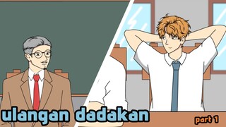 ulangan dadakan bikin panik || animasi sekolah