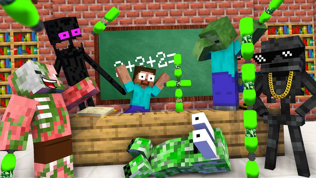 Monster School : OBUNGA & CURSE FACE FRIENDS CHALLENGE - Minecraft  Animation - BiliBili