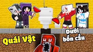 Noob Ruby Thử Thách Thoát Khỏi " BỒN CẦU KINH DỊ " Lúc 3h Sáng Ở Làng Hero Team Trong Minecraft !