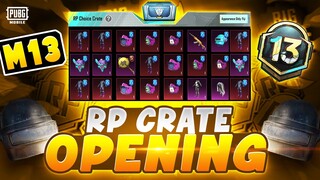 ROYAL PASS M13 RP CRATE OPENING | RP CRATES ROYAL ADVENTURE | M13 ROYAL PASS MAX RP | PUBGM