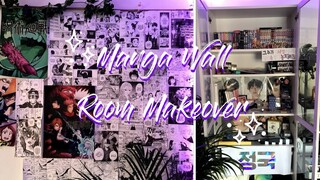 Manga Wall || ✨ Room Makeover (without sticking on wall) ✨ creation process & content shift [maybe?]